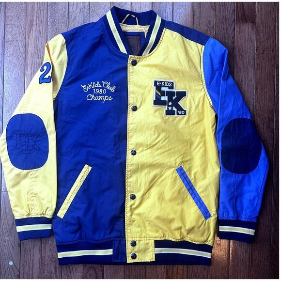 E Kids Club Letterman Jacket Baseball Japanese size 160 14-16US Blue and Yellow
